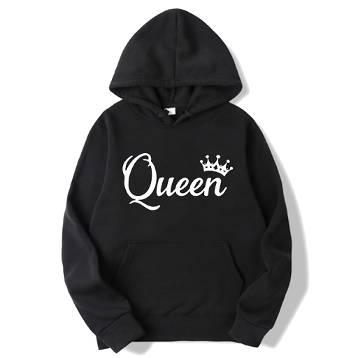 Sweat à Capuche - Queen - Noir