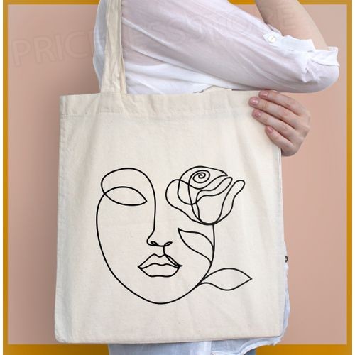 Tote Bag - Eye Woman - Beige