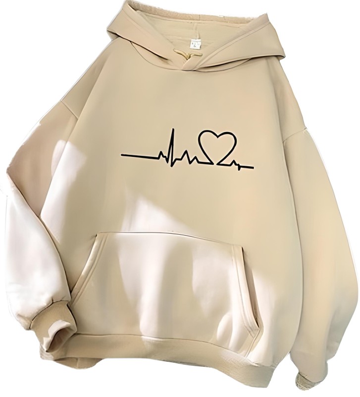 capuche love heart - Beige