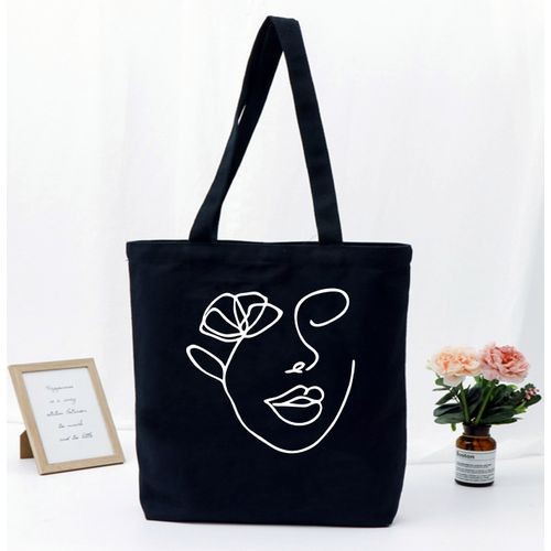 Tote Bag - Face Woman - Noir