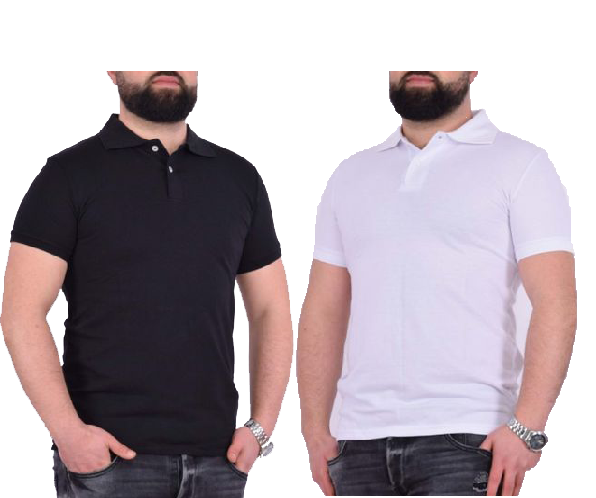 Pack 2 Polos Noir et Blanc