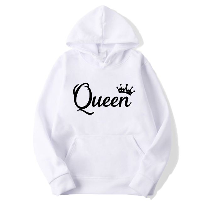 Sweat à Capuche - Queen - Blanc