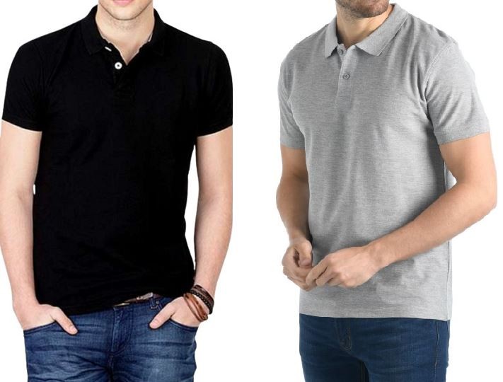 Pack 2 Polos Noir et Gris