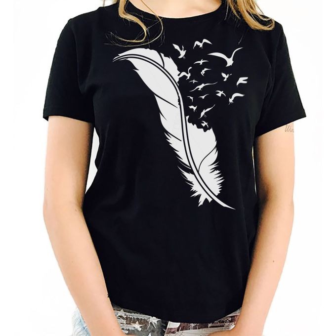 T-shirt - Noir - Feather