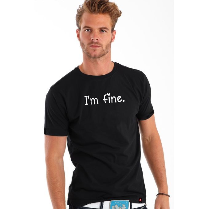 T-shirt - Noir - I'm fine